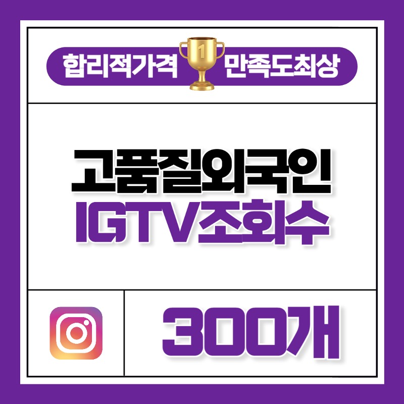 IGTV 조회수 300개