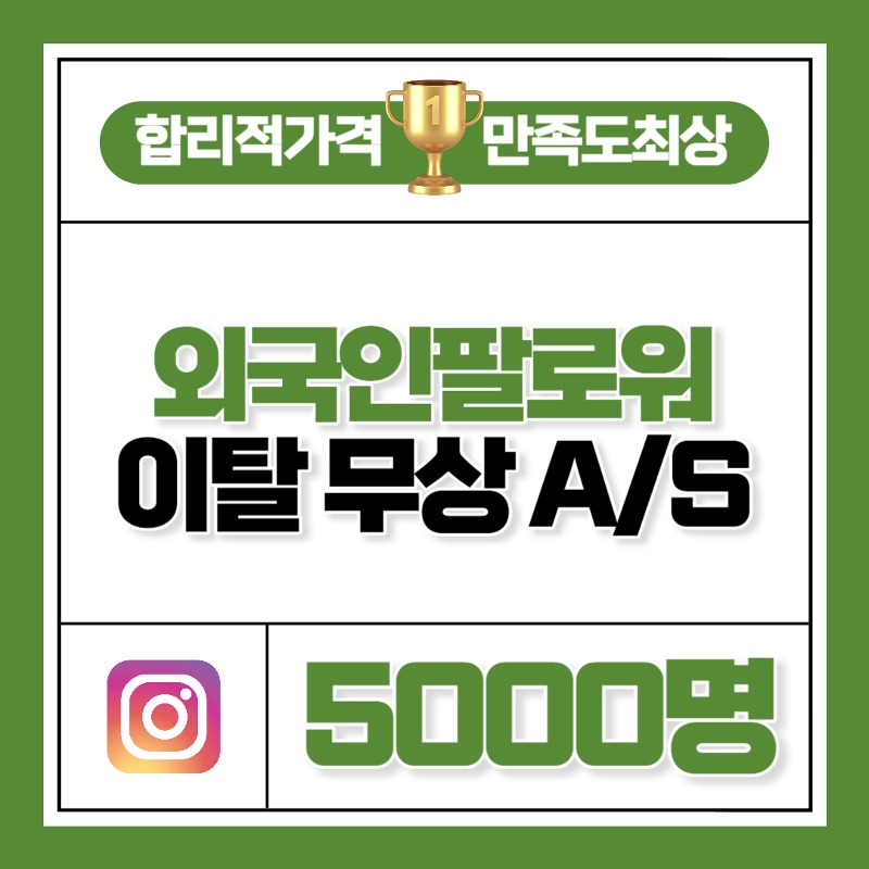 외국인 팔로워 5000명