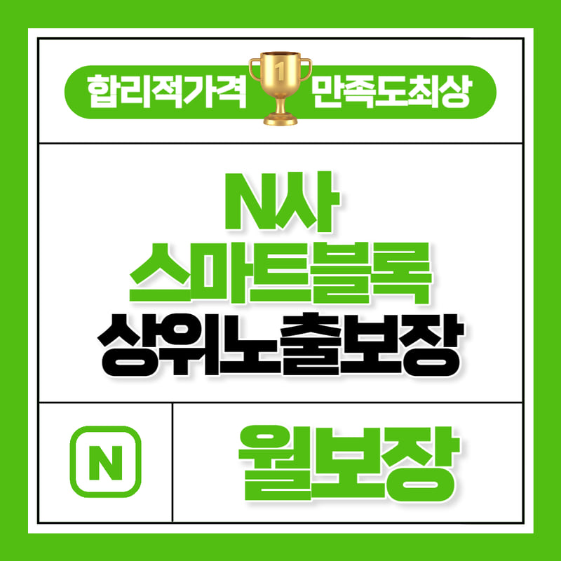 N사 스마트블록 상위노출보장