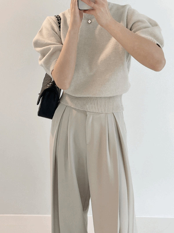 솜사탕 퍼프 반팔 knit [7color]