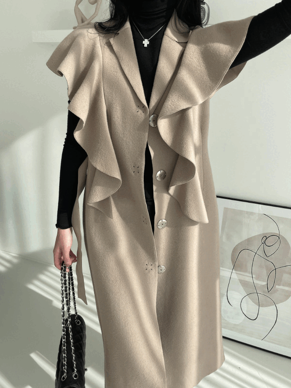 프릴 베스트 handmade coat [2color]