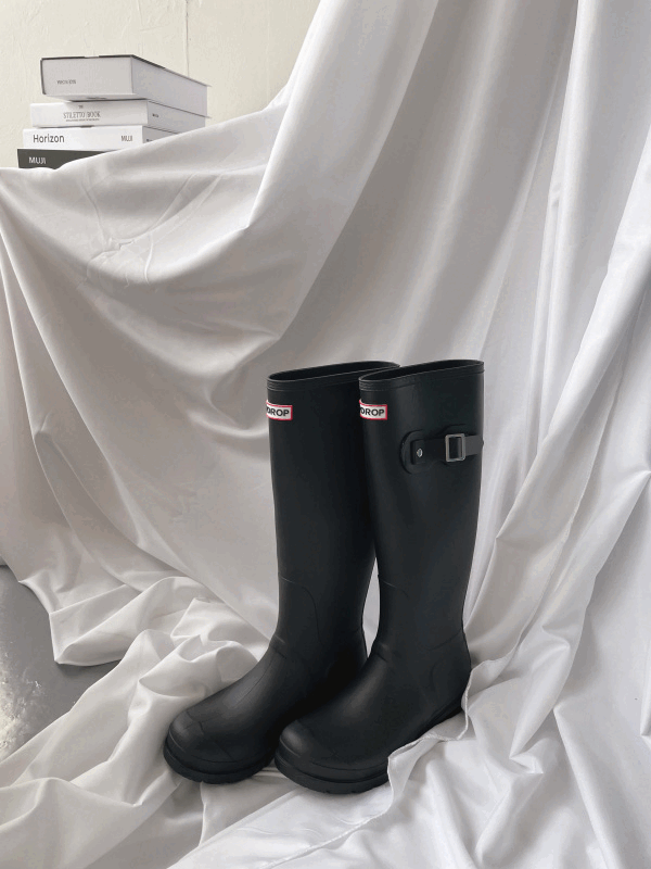 버클 롱 rain boots