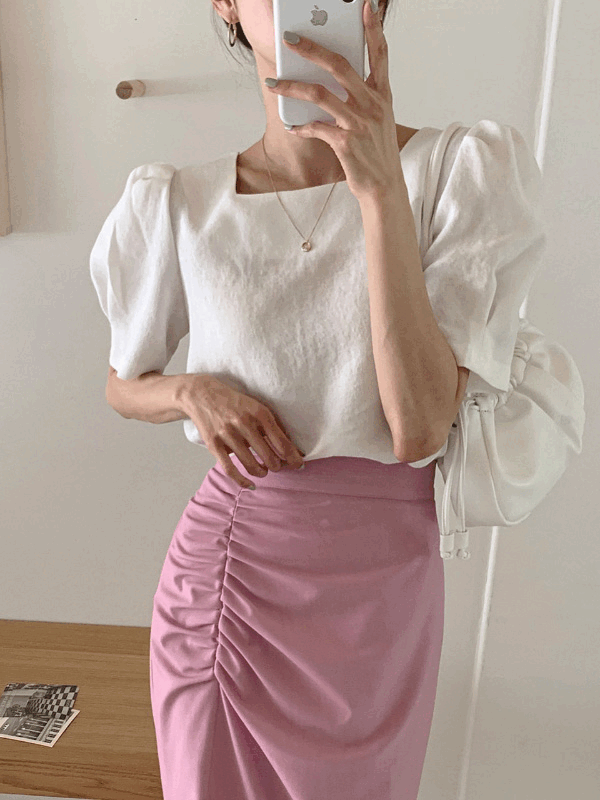 제이니 스퀘어넥 blouse [4color]