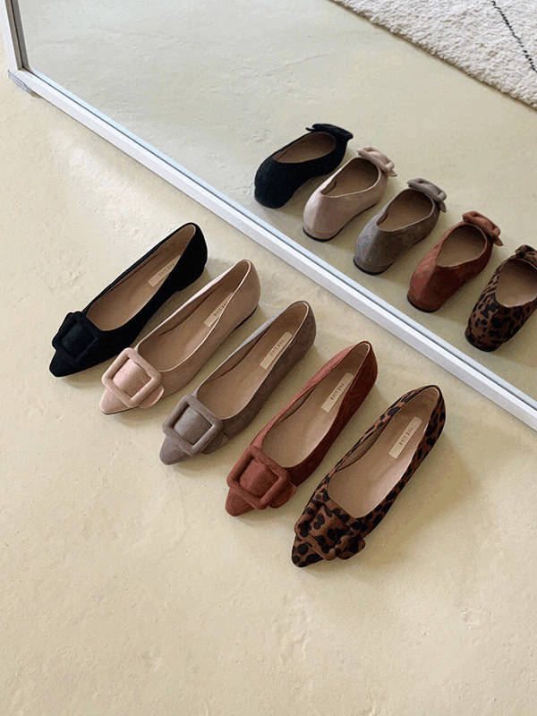 사각 스웨이드 flat shoes [5color]