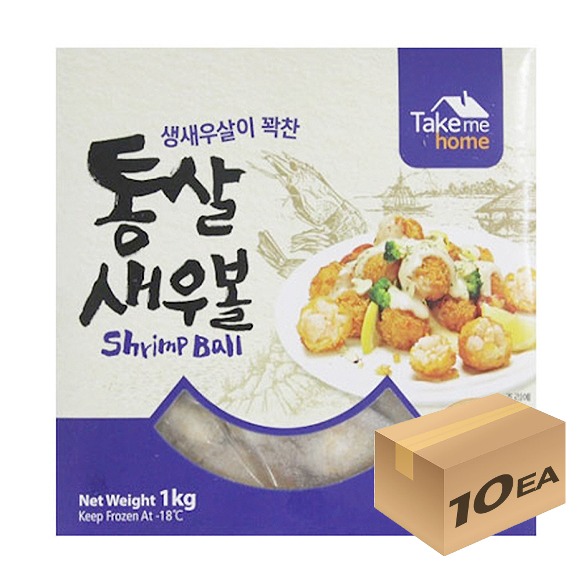 1박스) 아모제 냉동 통살새우볼 1kg x 10개입