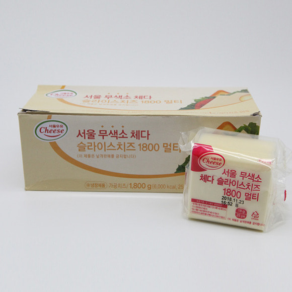 서울 냉장 무색소 체다치즈 25매 x 4입 1.8kg