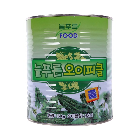 늘푸른 업소용 대용량 오이피클 홀 3kg