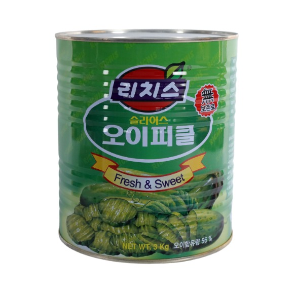 리치스 업소용 대용량 오이피클 슬라이스 3kg