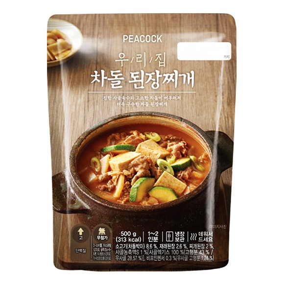 피코크 냉장 우리집 차돌된장찌개 500g