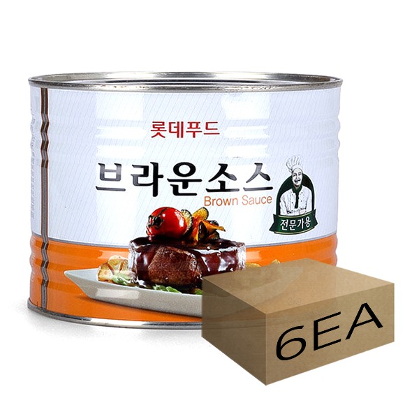 1박스) 롯데 브라운소스 2kg x 6개입