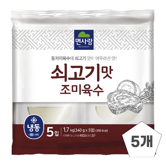 1박스) 면사랑 냉동 쇠고기맛 조미육수 340g x 30입