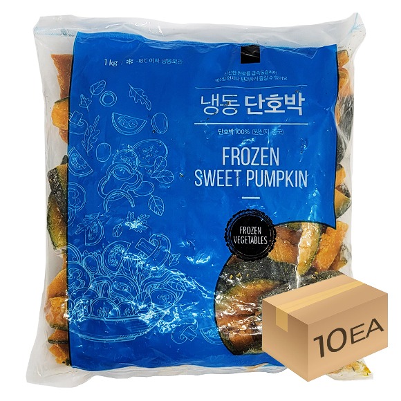 1박스) 냉동야채 유피 단호박 슬라이스 1kg x 10개입