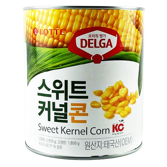 델가 업소용 대용량 옥수수 스위트콘 2.95kg