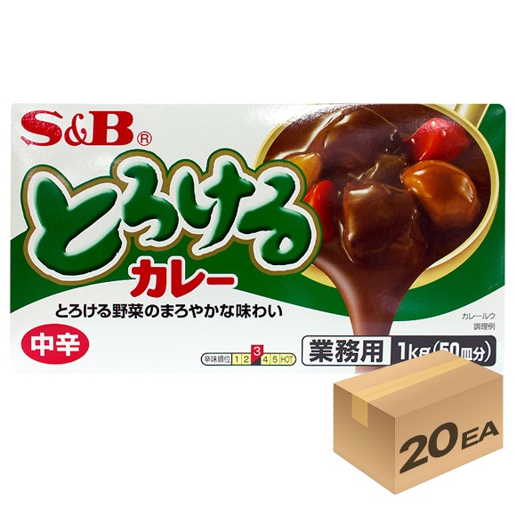 해외 슬롯 사이트) 에스앤비 토로케루카레 중간매운맛 1kg x 20개입