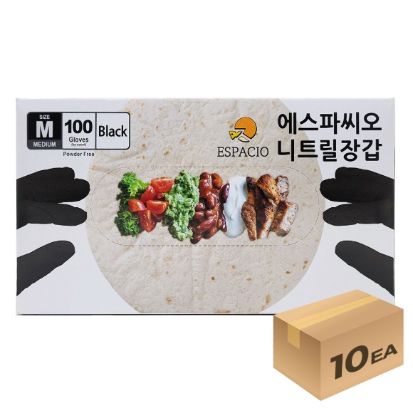 슬롯 사이트) 에스파씨오 니트릴장갑 블랙 M 100매 x 10개입