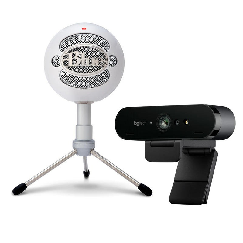 블루 스노우볼 아이스 마이크 로지텍 브리오 웹캠 세트 blue YETI Snowball iCE BRIO