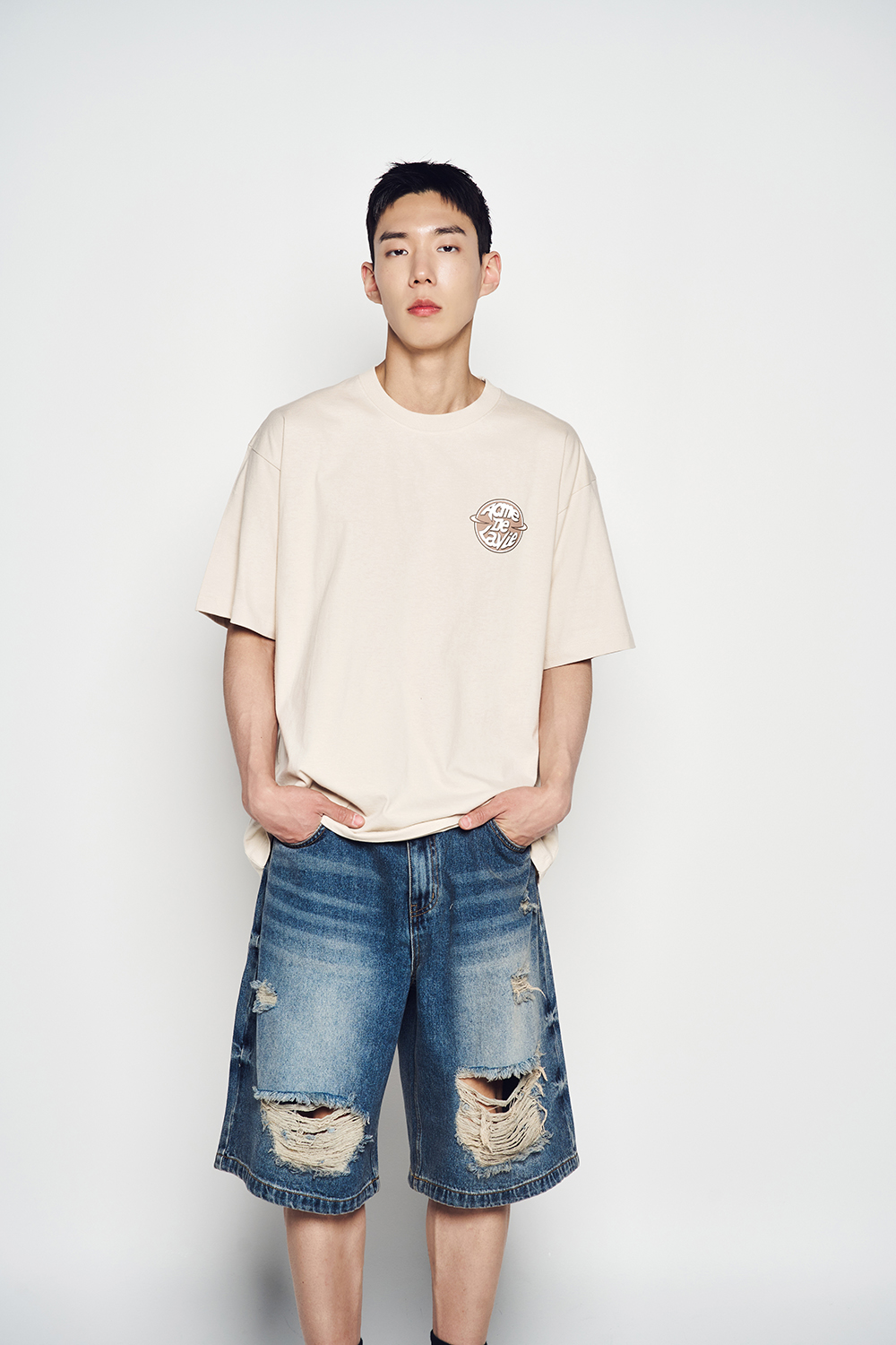 【ADLV】 ADLV SATURN LOGO SHORT SLEEVE T-SHIRT / 追跡付 ADLV SATURN LOGO SHORT SLEEVE T-SHIRT - 아크메드라비