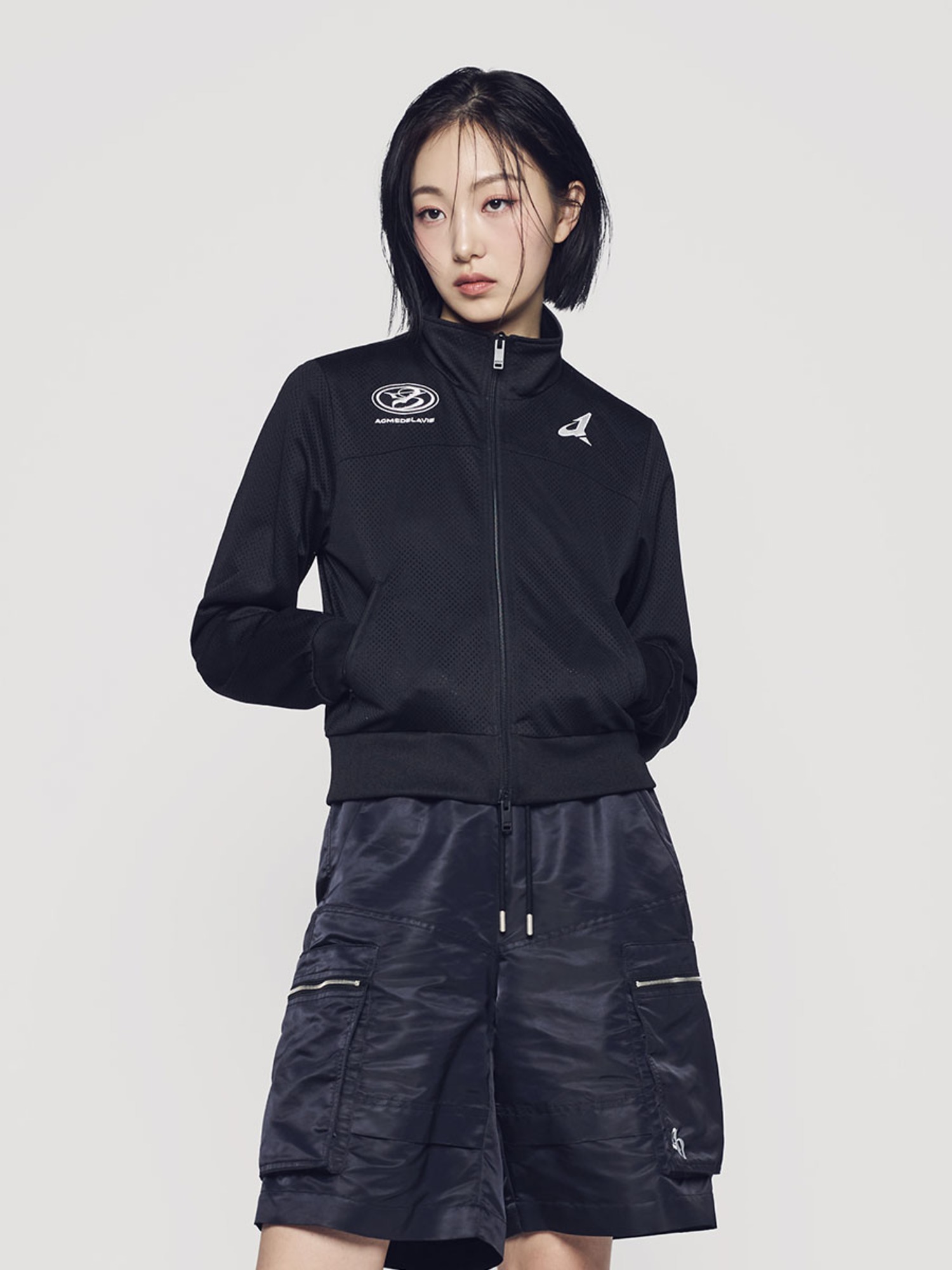 SYMBOL NEEDLEWORK MESH JACKET - 아크메드라비