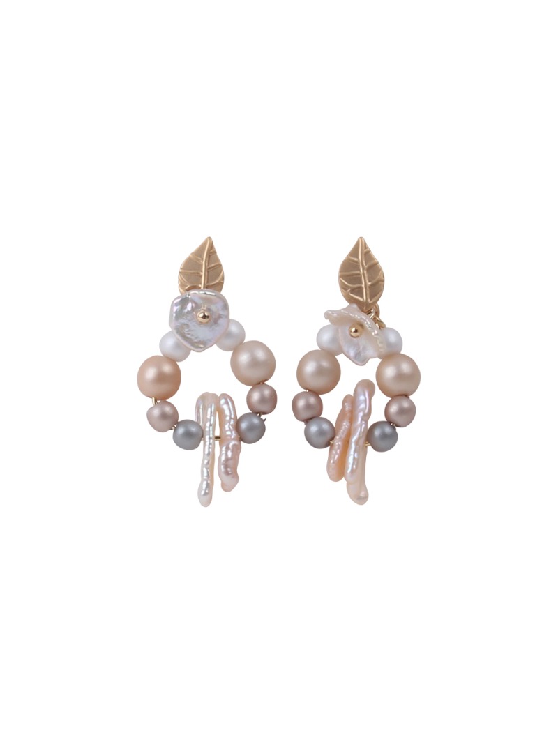 EARRINGS PEARL ECRU