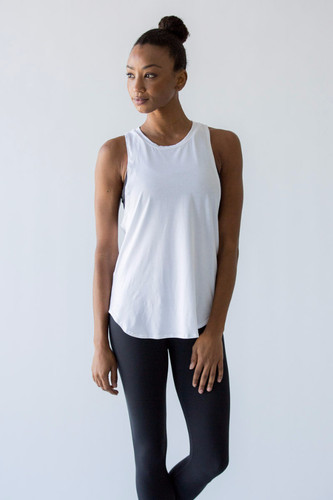 [해외배송][몬티엘]Montiel Riley Racerback Tank White