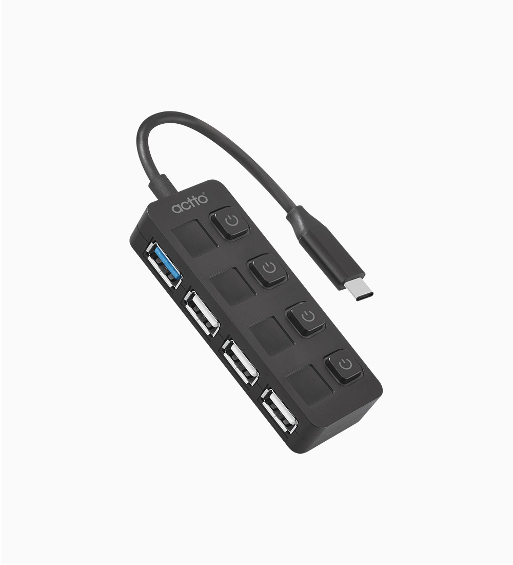 온오프 타입 C USB 3.2 Gen 1 &amp; USB 2.0 허브 HUB-41