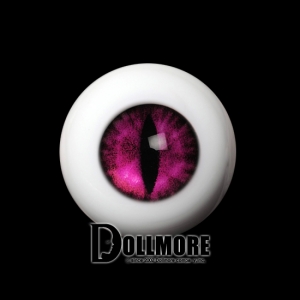 14mm - OMeta Half Round Acrylic Eyes (Pink 07)