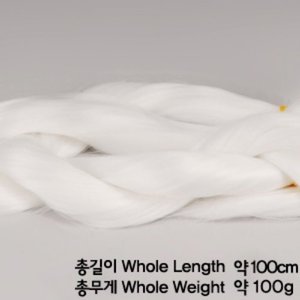 염색과 드라이가 가능한 슈퍼론 고열사헤어 (White:100g)