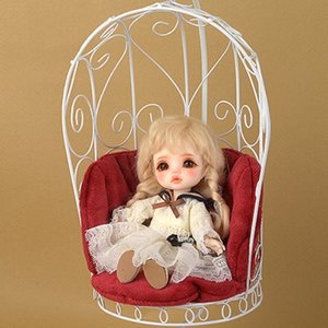 1/6 Scale Bird Cage Style Iron Chair (소파 White/Red)