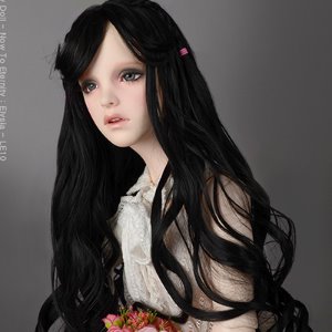 [13-14&quot;] Erica Long bang Wig (Black)