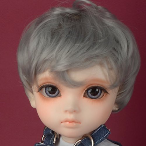 *(13-14) Zeke Short Cut Wig (Gray)