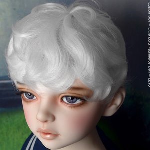 *(13-14) Zeke Short Cut Wig (White)