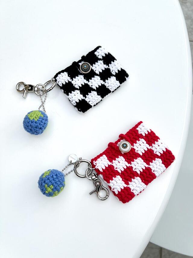 【ALEXII】(韓国の人気) EARTH CARD CASE KEY RING キーホルダー ALEXII》 EARTH CARD CASE KEYRING キーリング 財布・小物