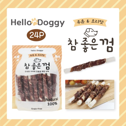 헬로도기 참좋은껌 우유&amp;오리맛 24p