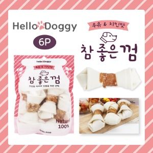 헬로도기 참좋은껌 우유&amp;치킨맛 6p