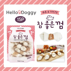 헬로도기 참좋은껌 우유&amp;치킨맛 15p