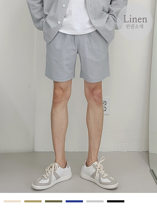린넨 바이오 셋트 반바지