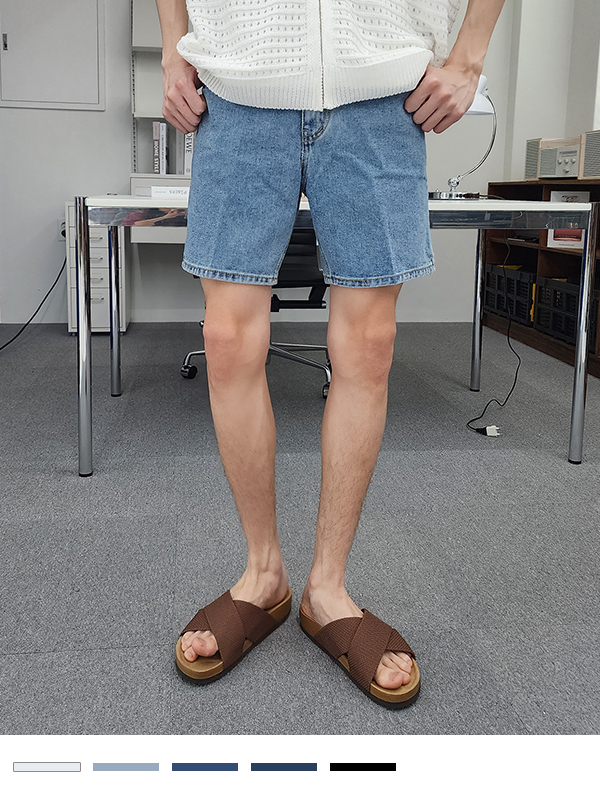 5컬러 스탠다드 하프 데님