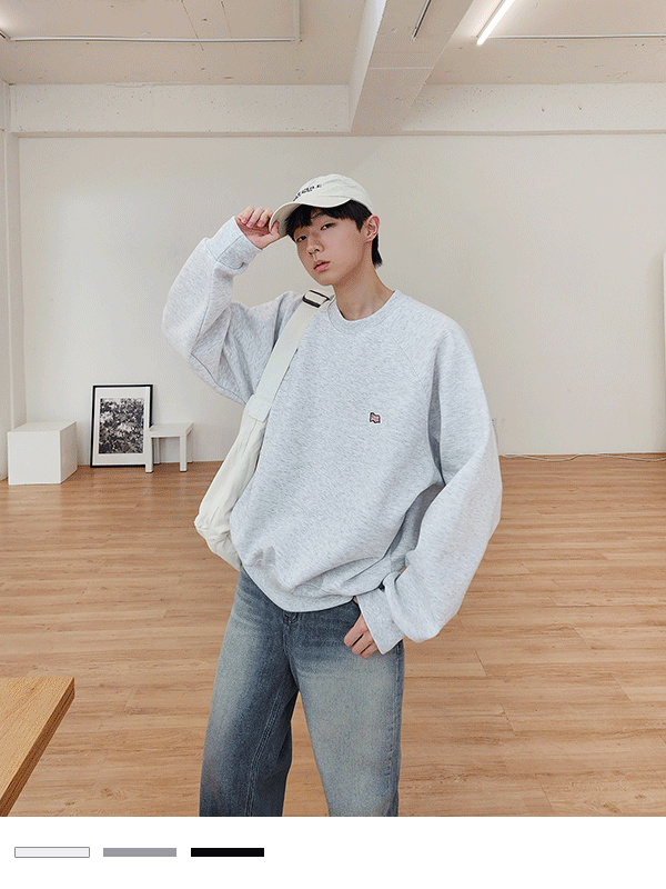 퀄리티 성조기 자수 맨투맨