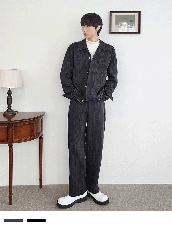 스타일 데님 트러커 자켓