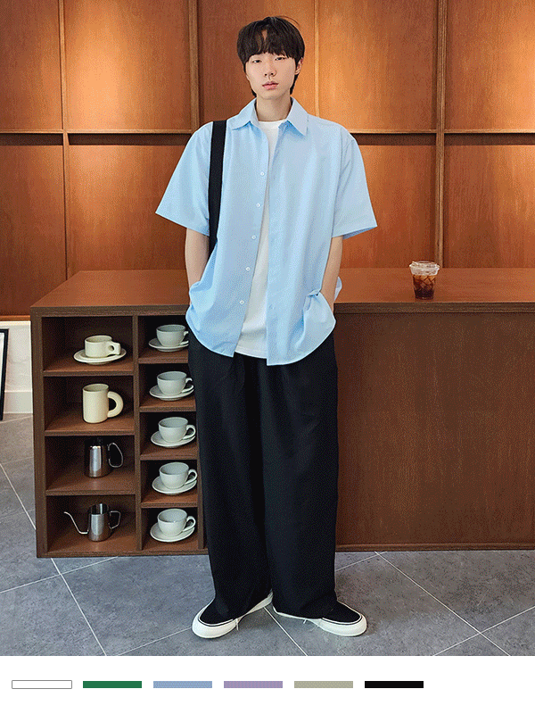 썸머 데일리 반팔 셔츠