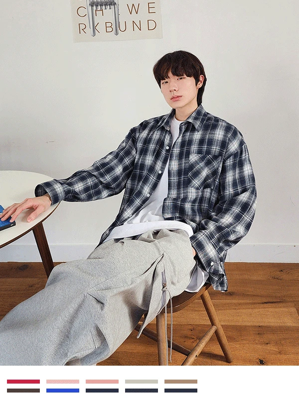 텐 체크 셔츠
