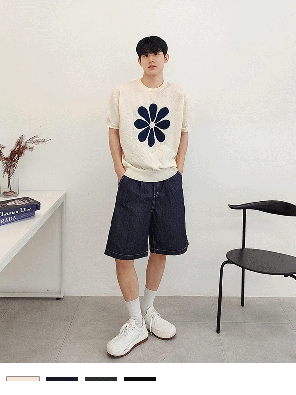 데이지 포인트 타월 니트
