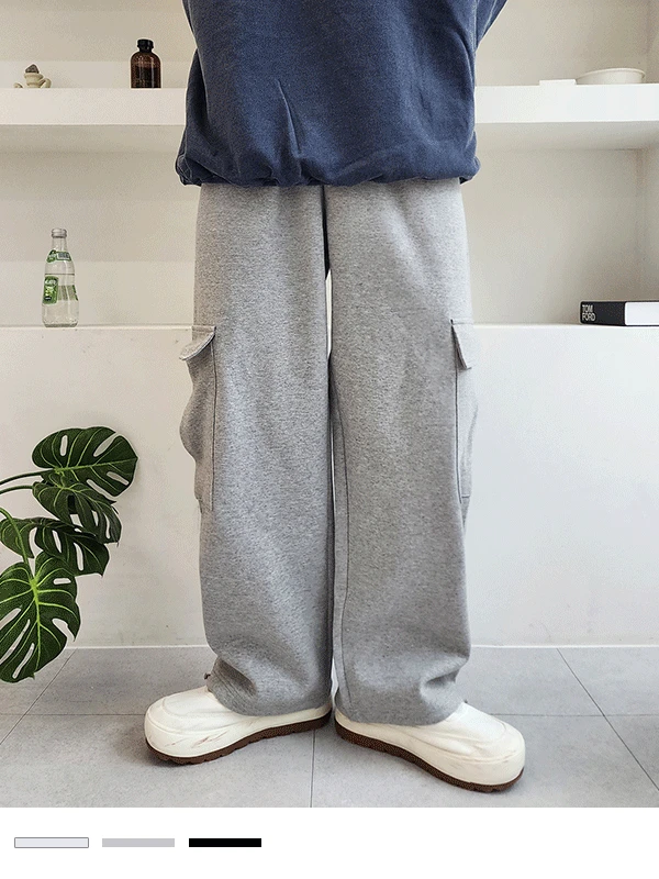 코마사 카고 스트링 와이드 팬츠