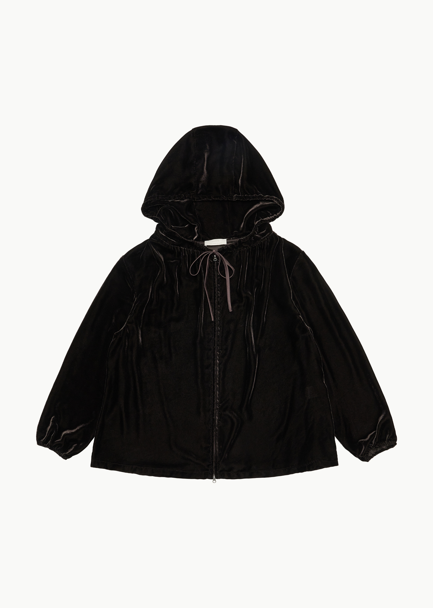 激安通販新作 VELVET SHIRRING HOODIE (2COLORS) - 아모멘토 ジャケット・アウター