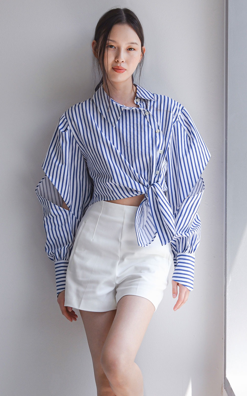 [1st Re-order]  Molly Shirt _ Navy Stripe