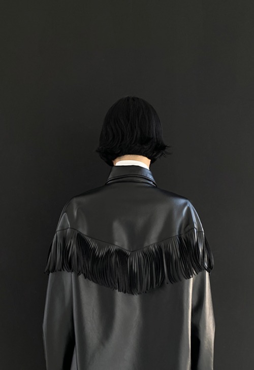 tassel leather shirt