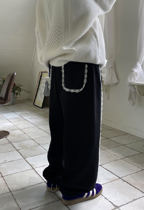 lace string sweat pants