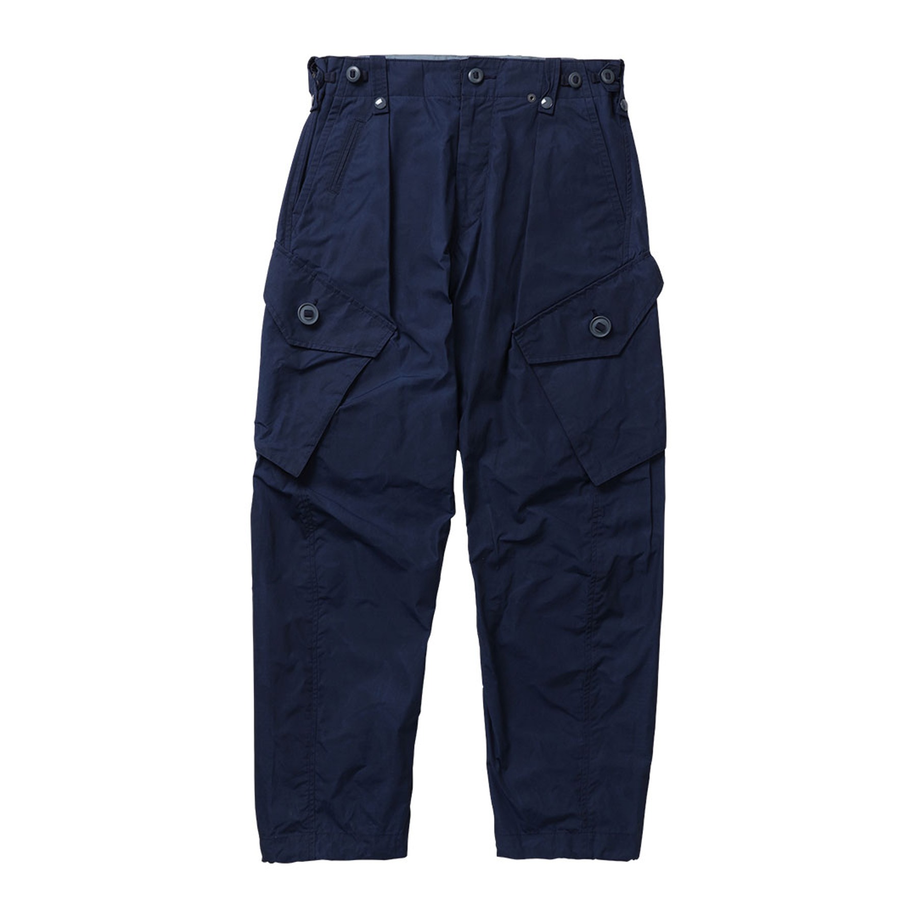 WAXED RIPSTOP COMBAT PANTS - dark navy