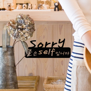 그래픽스티커 ch251-sorry,물은셀프입니다(소형) /인테리어 /포인트스티커