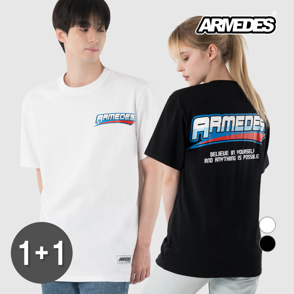 [1+1]아르메데스 면 20수 아트그래픽 티셔츠 AR-1004
